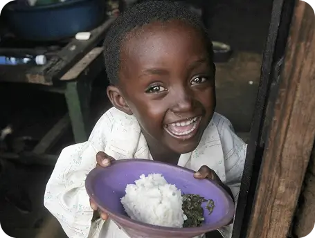 Criança africana sorrindo